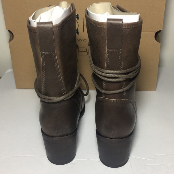 Brown Leather trooper boots 7 1/2 - Picture 4 of 6